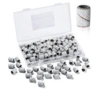 Makartt Lot de 100 bandes abrasives pour perceuse à ongles - Bandes de ponçage pour forets #80 grains moyens pour enlever et façonner les ongles en acrylique, plus épais et durable, blanc