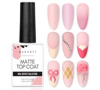 Makartt Matte Top Coat Vernis Semi Permanent - Vernis À Ongles Gel,10ML No Wipe Mat Top Coat Soak-Off UV/LED Nail Art Manucure Pédicure pour Usage Professionnel et Domestique, Longue Durée