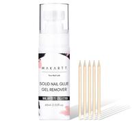 Makartt Vernis à Ongles UV Remover - Dissolvant Gel Ongle Solide, Professional Nail Gel Remover 60ml avec 2 Bâtons en Bois pour Enlever le Gel Ongle Solide Sans Acétone
