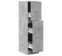 Makastle Armoire D'apothicaire avec 3 Tiroirs, Meuble de Rangement, Commode pour Salle de Séjour, Salon, Chambre à Coucher, 30x41x118 cm Gris Béton Bois D'ingénierie