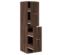 Makastle Armoire D'apothicaire avec 4 Tiroirs, Meuble de Rangement, Commode pour Salle de Séjour, Salon, Chambre à Coucher, 30x41x144,5 cm Chêne Marron Bois D'ingénierie