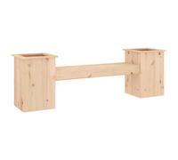 Makastle Banc de Jardin en Bois avec Jardinières, Banquette de Jardin, Banc d'Extérieur pour Balcon Porche Terrasse, 184,5x39,5x56,5 cm Bois Massif de pin