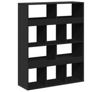 Makastle Bibliothèque avec 10 Compartiments Ouverts, étagère de Rangement, Armoire de Rangement, étagère de pour Salon, Noir, 100 x 33 x 125,5 cm
