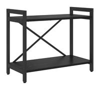 Makastle Bibliothèque avec 2 étagères, Meuble de Rangement Livres pour Bureau, Salle de séjour et Chambre à Coucher, 60x30x50 cm Chêne Noir Bois D'ingénierie