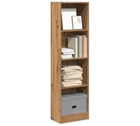 Makastle Bibliothèque avec 4 Niveaux, Meuble de Rangement, Étagère de Rangement, Armoire Présentoir pour Salon, Bureau, chêne Artisanal 40x24x143 cm Bois d'ingénierie
