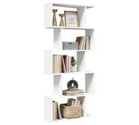 Makastle Bibliothèque avec 5 Niveaux, Meuble de Rangement, Étagère de Rangement, Armoire Présentoir pour Salon, Bureau, Blanc 70x24x161 cm