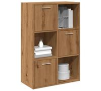 Makastle Bibliothèque, Étagère de Rangement, Meuble de Rangement, Armoire Présentoir, pour Salon, Bureau, Cuisine, chêne Artisanal 60,5x30x90 cm Bois d'ingénierie