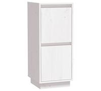 Makastle Buffet Blanc 31,5x34x75 cm Bois Massif de pin