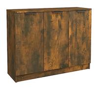 Makastle Buffet Chêne fumé 90,5x30x70 cm Bois d'ingénierie