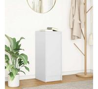 Makastle Buffet d'appoint à 1 Port, Buffet Salle a Manger Meuble de Rangement Armoire pour Chambre et Salon, Blanc 29,5x34x76 cm Bois d'ingénierie