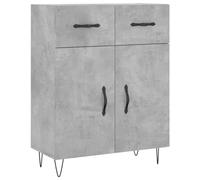 Makastle Buffet Gris béton 69,5x34x90 cm Bois d'ingénierie