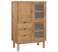 Makastle Buffet Haut OTTA 85x43x125 cm Bois Massif de pin