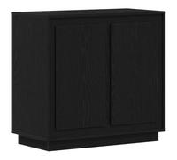 Makastle Buffet Moderne Chêne Noir 80 x 34 x 75 cm Bois d'ingénierie