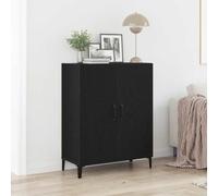Makastle Buffet Moderne, Commode, Meuble de Rangement avec 2 Portes, Armoire de Rangement, Buffet Caisson pour Salon et Chambre, chêne Noir 69,5x34x90 cm Bois d'ingénierie