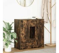 Makastle Buffet Moderne, Commode, Meuble de Rangement avec tiroirs et Portes, Armoire de Rangement, Buffet Caisson pour Salon et Chambre, chêne fumé 70,5x34x74,5 cm