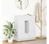 Makastle Buffet Moderne, Commode, Meuble de Rangement avec tiroirs et Portes, Armoire de Rangement, Buffet Caisson pour Salon et Chambre, Blanc 73x31x90 cm