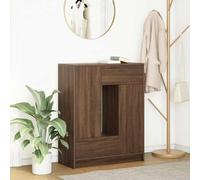 Makastle Buffet Moderne, Commode, Meuble de Rangement avec tiroirs et Portes, Armoire de Rangement, Buffet Caisson pour Salon et Chambre, chêne Marron 73x31x90 cm