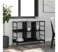 Makastle Buffet Table d'Entrée Table de Couloir Meuble de Rangement Armoire Latérale Placard Buffet d'appoint avec 6 Étagères, Noir 102x32x73,5 cm Bois d'ingénierie
