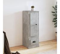 Makastle Buffet Table d'Entrée Table de Couloir Meuble de Rangement Armoire Latérale Placard Buffet d'appoint pour Salon Cuisine Salle à Manger, Gris béton 36x35,5x103,5 cm
