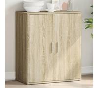 Makastle Buffet Table d'Entrée Table de Couloir Meuble de Rangement Armoire Latérale Placard Buffet d'appoint avec 2 Portes, chêne Sonoma 79x38x80 cm Bois d'ingénierie