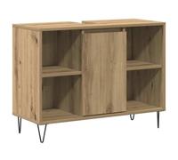 Makastle Cabinet de Salle de Bain Chêne Artisanal 80 x 33 x 60 cm
