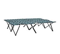 Makastle Chaise Longue Double, Bain de Soleil 2 Places, Transat de Plage Jardin Exterieur Sun Lounger, Motif de Feuilles Acier