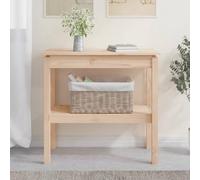 Makastle Console Meuble, Table Console Table d'appoint avec 1 Étagère, Meuble de Rangement pour Entrée ou Salon, 80x40x75 cm Bois Massif de pin