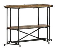 Makastle Console Meuble, Table Console, Table d'appoint avec Étagère, Meuble de Rangement pour Entrée ou Salon, 110x42x76 cm Bois Massif de récupération