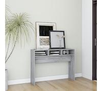 Makastle Console Meuble, Table Console Table d'appoint avec Étagères, Meuble de Rangement pour Entrée ou Salon, Sonoma Gris 105x30x80 cm Bois d'ingénierie