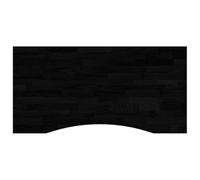 Makastle Dessus de Bureau avec Courbe, Plateau de Table Interchangeable, pour Bureau D'ordinateur, Table D'appoint, 100x50x2.5 cm Marron Foncé Bois Chêne Massif