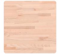 Makastle Dessus de Table Carré, Plateau de Remplacement pour Table Basse, Conception Simple, Convient aux Salon, Bureau à Domicile, 50x50x2,5 cm Bois Massif Hêtre