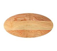 Makastle Dessus de Table Ovale, Plateau de Remplacement pour Table Basse, Large Gamme D'utilisations, pour Salon, Bureau à Domicile, 100x50x4 cm Bois Chêne Massif