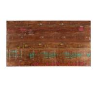 Makastle Dessus de Table, Plateau de Remplacement pour Table à Manger, Large Gamme D'utilisations, pour Restaurant, 120x60x3,8cm Multicolore Bois Massif Récupéré