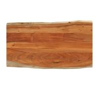 Makastle Dessus de Table, Plateau de Remplacement pour Table, Design à Bords Vivant, Convient aux Restaurant, Salon, Cuisine, 120x60x3,8cm Bois Massif D'acacia