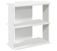 Makastle Étagère DVD avec 2 Compartiments Ouverts, Petite étagère sur Pied, étagère de Rangement, pour Salon, Blanc, 60 x 30 x 60 cm