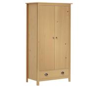 Makastle Garde-Robe à 2 Portes 89x50x170 cm Bois de pin Solide