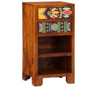 Makastle Guéridon téléphone Marron 40 x 35 x 75 cm Bois d'acacia Massif