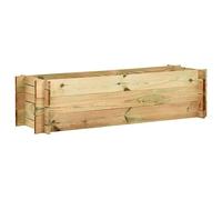 Makastle Jardinière Exterieur Potager de Jardin bac à Fleurs en Bois lit de Jardin surélevé avec Fond Ouvert, Bois de pin imprégné 120 x 40 x 32 cm