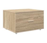 Makastle Meuble à Tiroirs avec Poignée Chromée, Chiffonnier pour Chambre à Coucher, Bureau, Grand Espace de Rangement, 55x45x33.5 cm Marron Bois D'ingénierie
