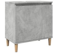 Makastle Meuble de lavabo Gris béton 58x33x60 cm Bois d'ingénierie