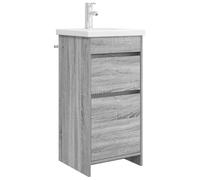 Makastle Meuble de Salle de Bain avec évier Sonoma Gris
