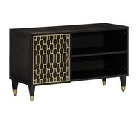 Makastle Meuble TV, Meuble de Salon, Console TV avec Porte et Étagères, Banc TV en Bois, Table TV, Support Télé, Meuble Tele, pour Salon Chambre et Bureau, 80x31x46 cm