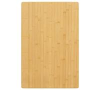 Makastle Plateau de Table Bois, Planche Bureau, Dessus de Table de Remplacement Dessus de Bureau Tableau de Bricolage Intérieur extérieur, 60x100x2,5 cm Bambou