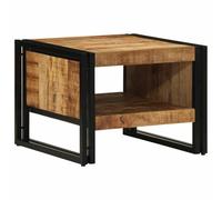 Makastle Table Basse 50x50x38 cm Bois de manguier Massif Brut
