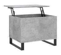 Makastle Table Basse Gris béton 60x44,5x45 cm Bois d'ingénierie