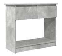 Makastle Table Console avec tiroirs Gris béton 85,5x38,5x74,5 cm