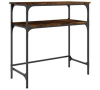 Makastle Table Console chêne fumé 75x35,5x75 cm Bois d'ingénierie