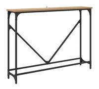 Makastle Table Console Fine, Meuble D'entrée, Petite Table de Présentation, Bout de Canapé pour Couloir, Salon, Style Industriel, Chêne Artisanal 102x22,5x75 cm Bois D'ingénierie