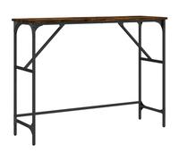 Makastle Table Console Fine, Meuble D'entrée, Petite Table de Présentation, Bout de Canapé pour Couloir, Entrée, Salon, Chêne Fumé 100x32x75 cm Bois D'ingénierie