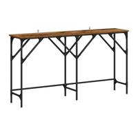 Makastle Table Console Fine, Meuble D'entrée, Petite Table de Présentation, Bout de Canapé pour Couloir, Entrée, Salon, Ancien 140x29x75 cm Bois D'ingénierie